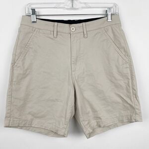 Eubi Sandy Brown All Day Chino Shorts Flat Front Mens Size XS  28 to 30 in Waist